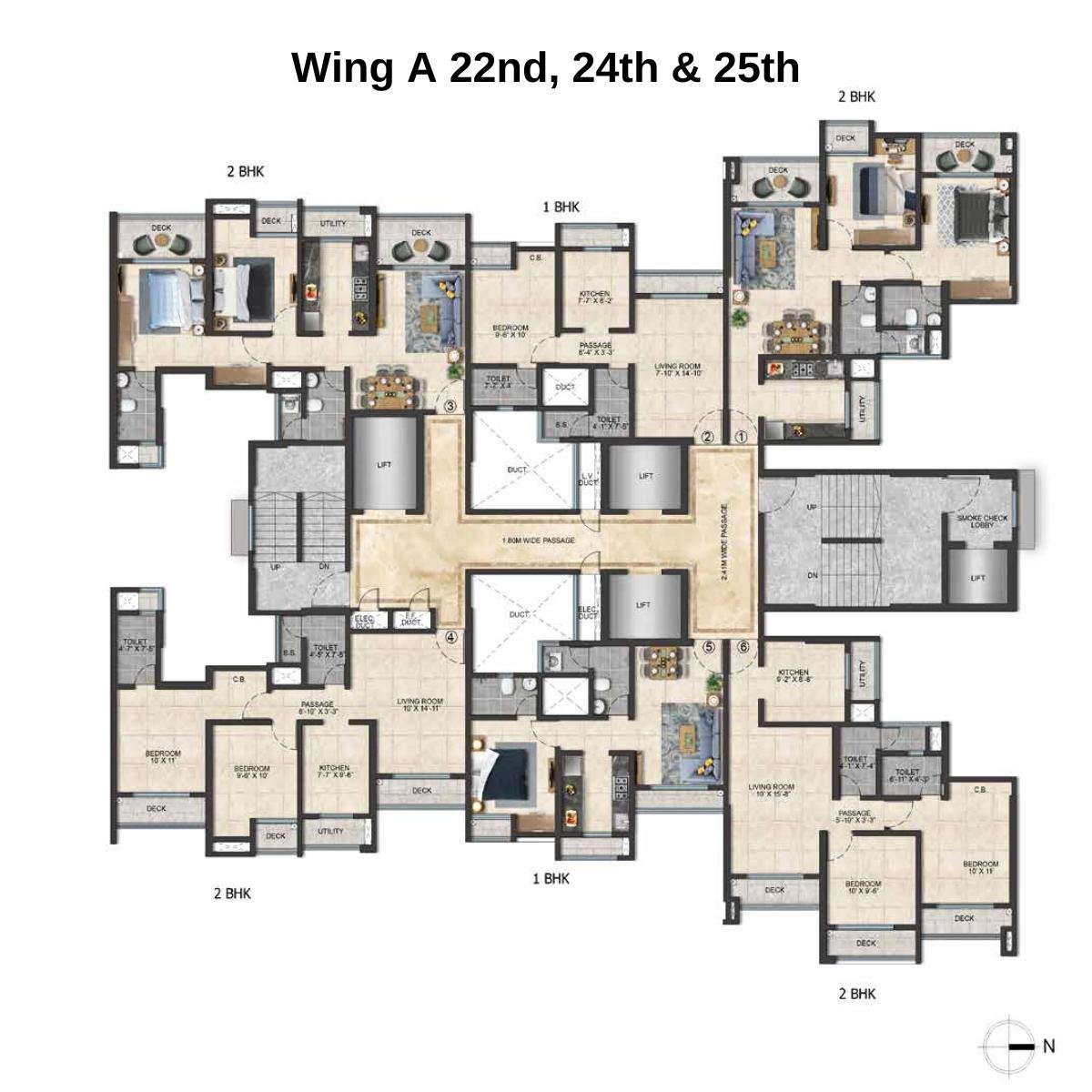 Mahavir-Square-Floor-Plan-Wing-A-22nd-24th-25th